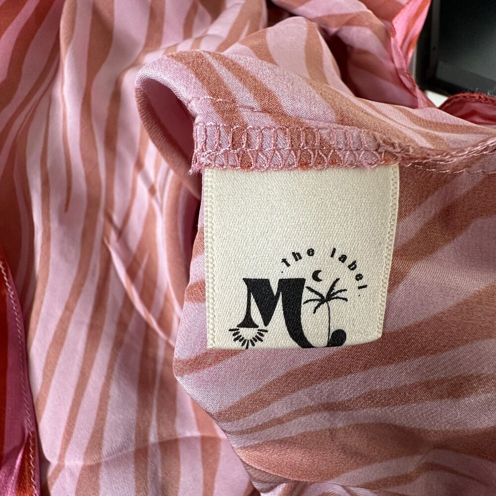 Monika Rust Orange Pink Patti Animal Print Maxi Skirt 100% Pure Silk XS - Picture 9 of 14